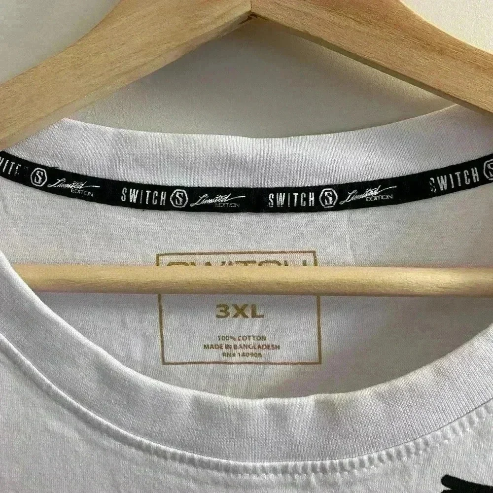 SWITCH  men's T-Shirt King of the Street Winnie the Pooh 3XL cotton‎ gangster